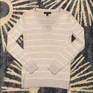 Banana Republic Striped V-Neck Sweater